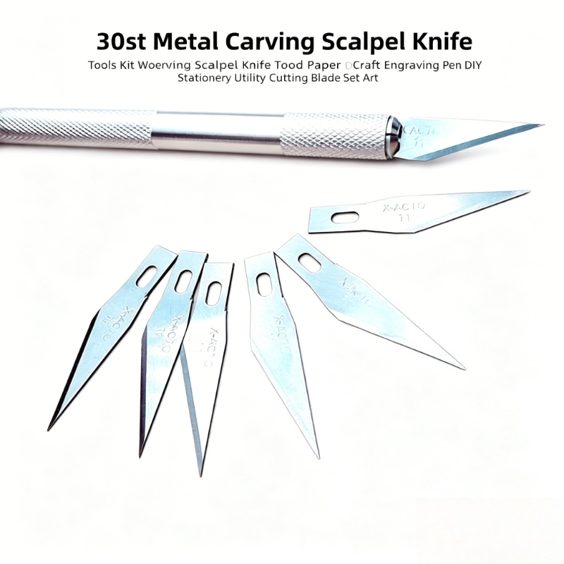 Craft Knife Set - 30-częściowy zestaw noży do grawerowania, metalowe