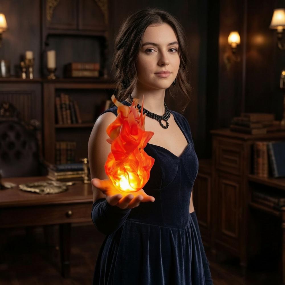 Cosplay Fireball Prop - Ręczna rekwizytowa kula ognia do cosplayu,