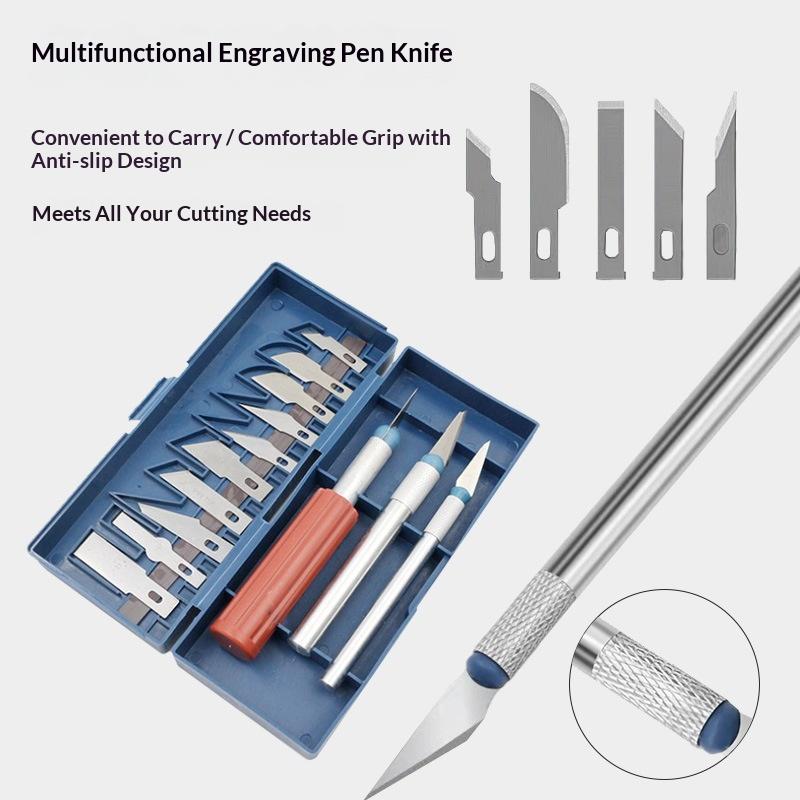 Craft Knife Set - 13-częściowy zestaw noży do grawerowania i