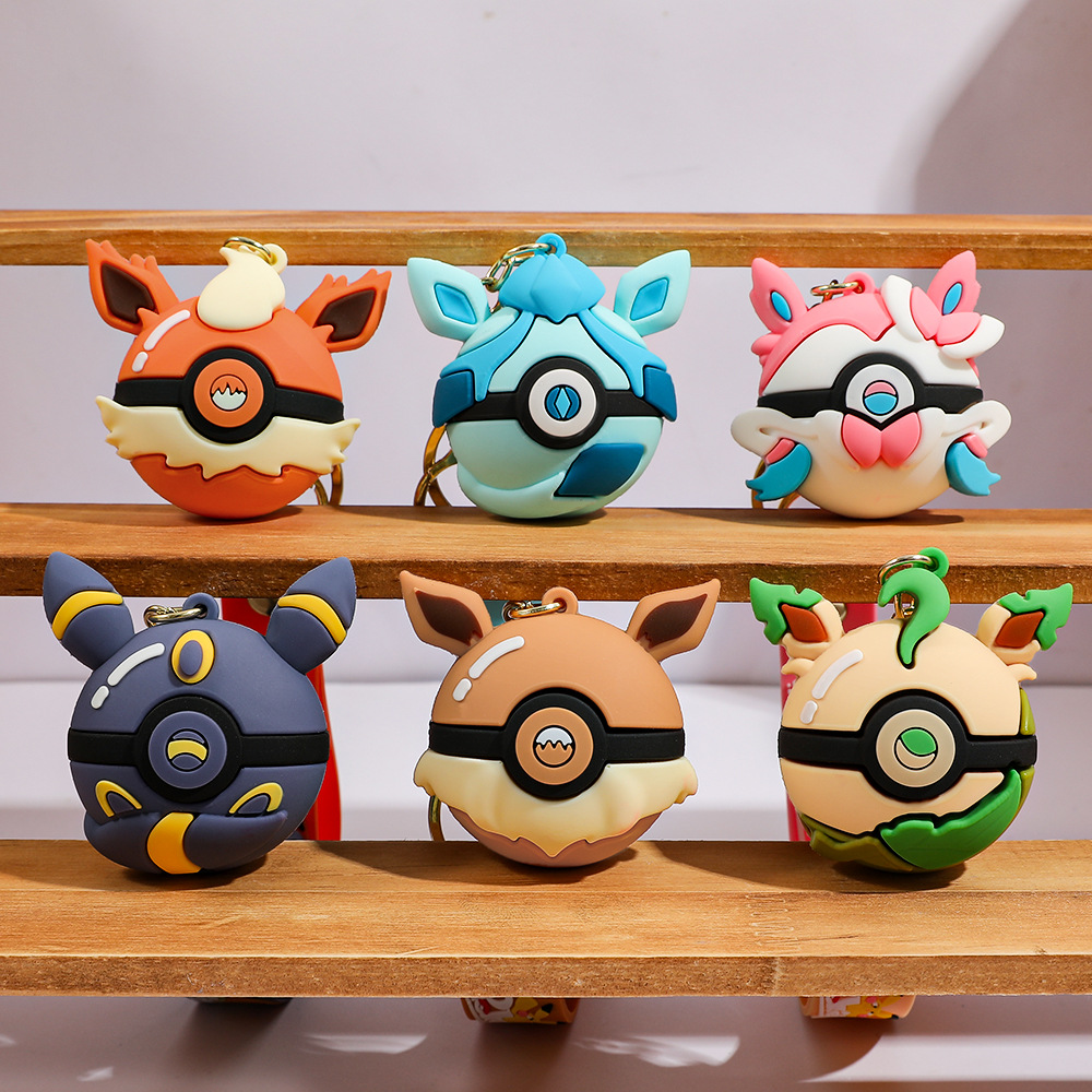 Pokeball Cosplay Prop - Breloczek Pokemon Pokeball z kreskówkowymi postaciami,