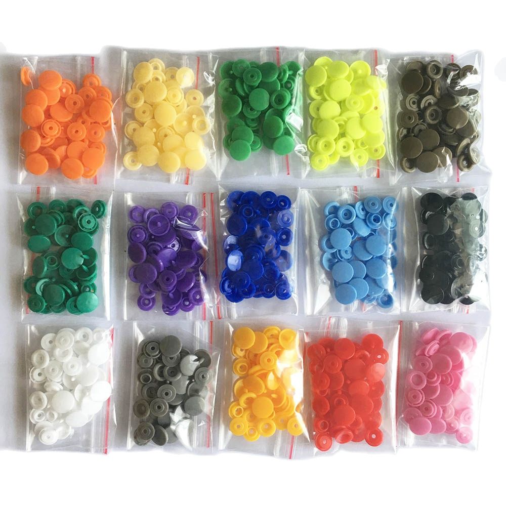 Snap Fastener Set - 50 zestawów okrągłe zatrzaski guziki na