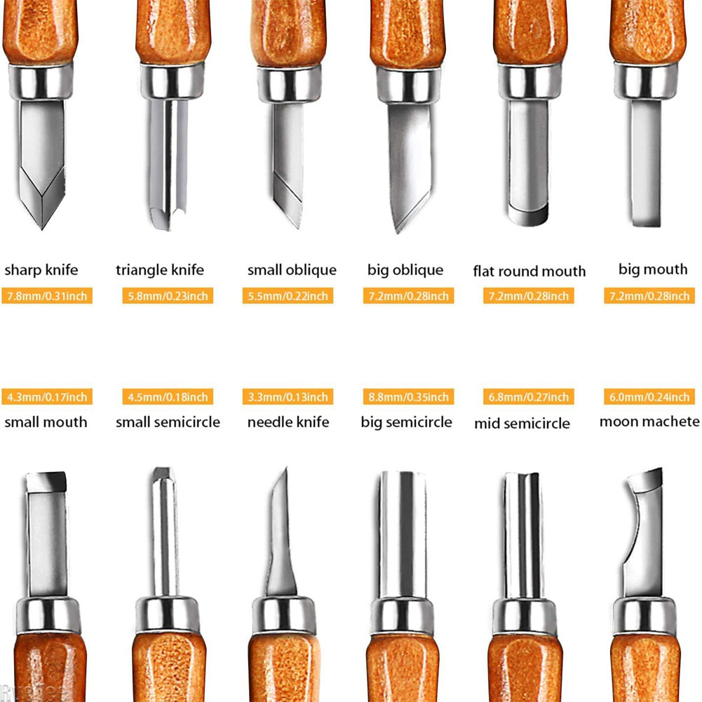Craft Knife Set - 12-częściowy zestaw narzędzi do rzeźbienia w