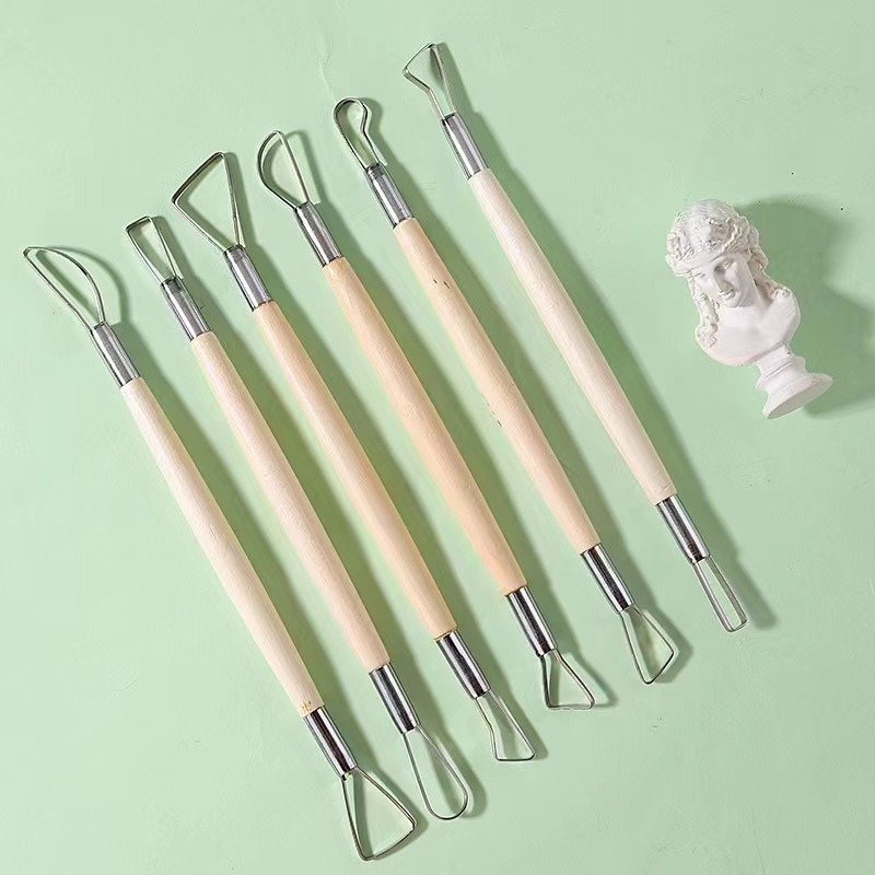 Craft Knife Set - 6 sztuk drewniany uchwyt wosk ceramika