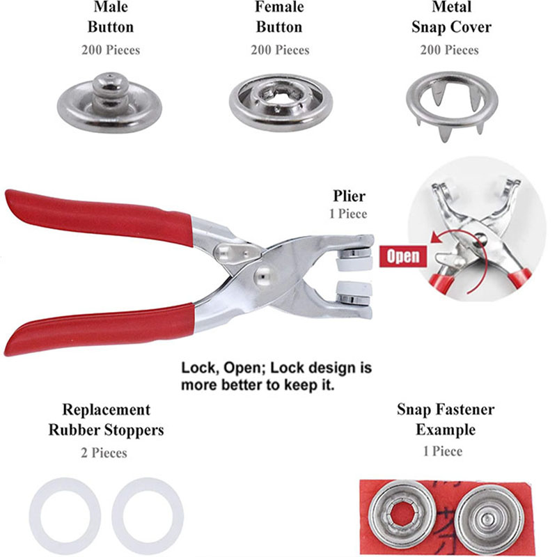 50/100 Metalowy zatrzask z zat – Snap Fastener Set recenzja i cena