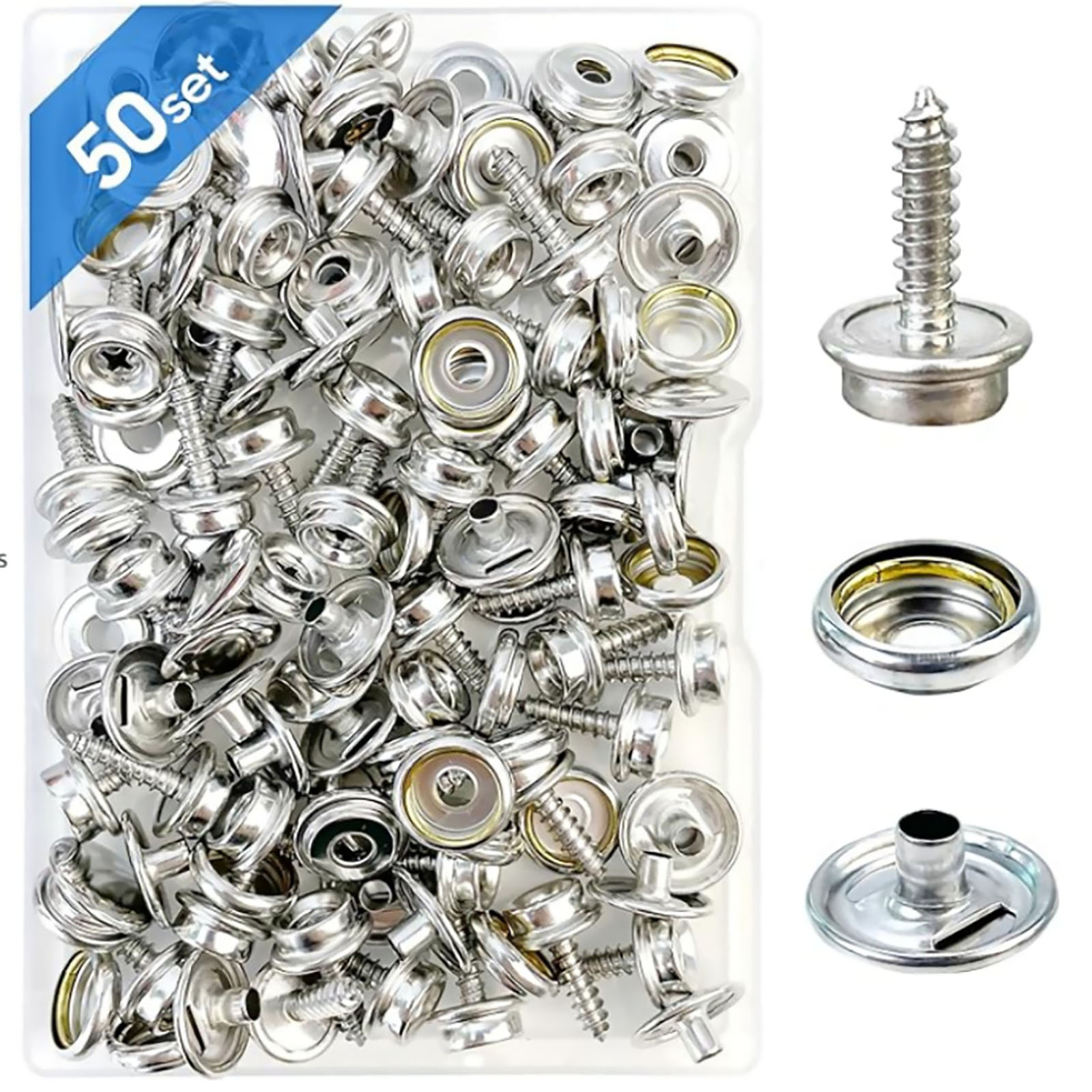 50 zestawów ze stali nierdzewn – Snap Fastener Set recenzja i cena